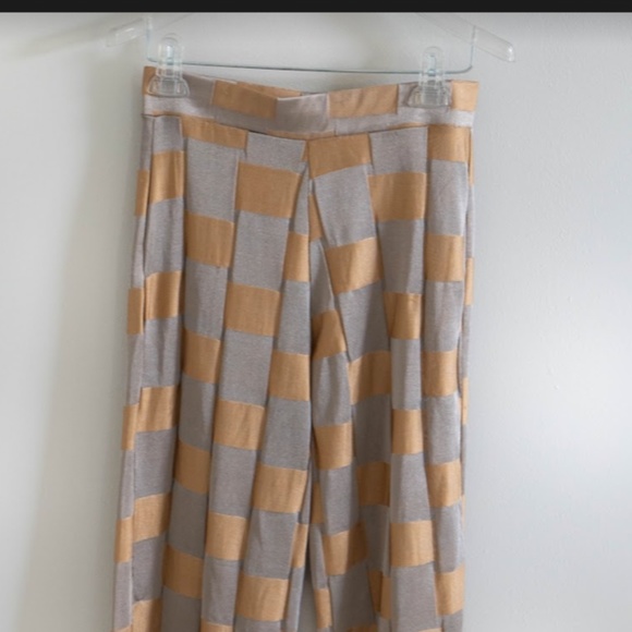 Zara Gold and Silver Sheer Pants - Picture 3 of 9